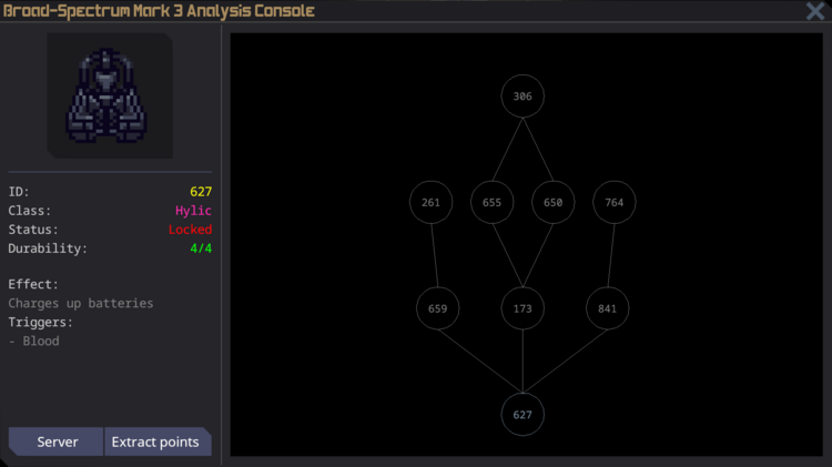 The analysis console's UI after a scan has occurred.